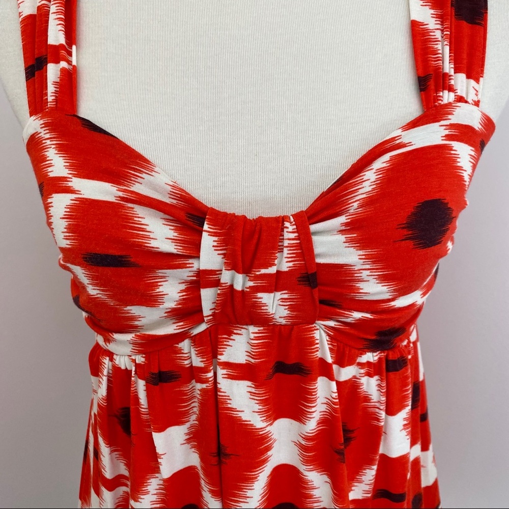 Katwalk Orange/Dark Purple Patterned Stretch Tank View 6